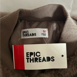 Epic Threads Brown Ribbed Knit Sweater